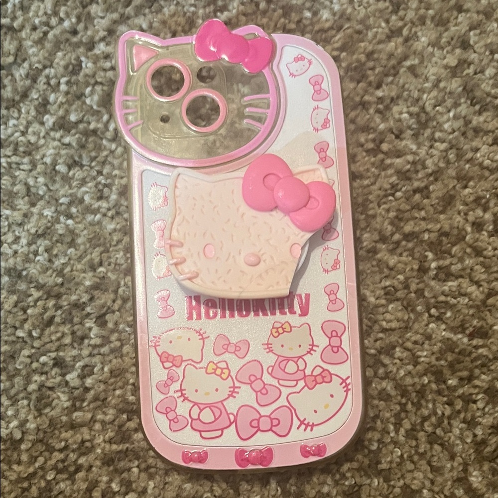 Hello Kitty Pink White Phone Case iPhone 13 Bow Yellow Girly Kawaii
